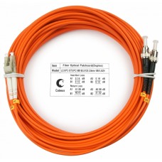 Шнур оптический duplex LC-ST 62,5/125 mm 10м LSZH Cabeus FOP-62-LC-ST-10m