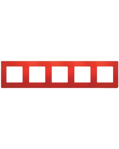Рамка 5 постов Etika красный Legrand 672535 в Серпухове Аксессуары для кабель-канала Pintop.ru